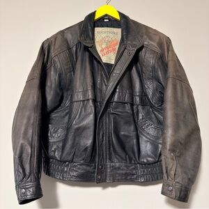 Vintage Midwest Leather Bomber Patina Aged Size 42 / M-L